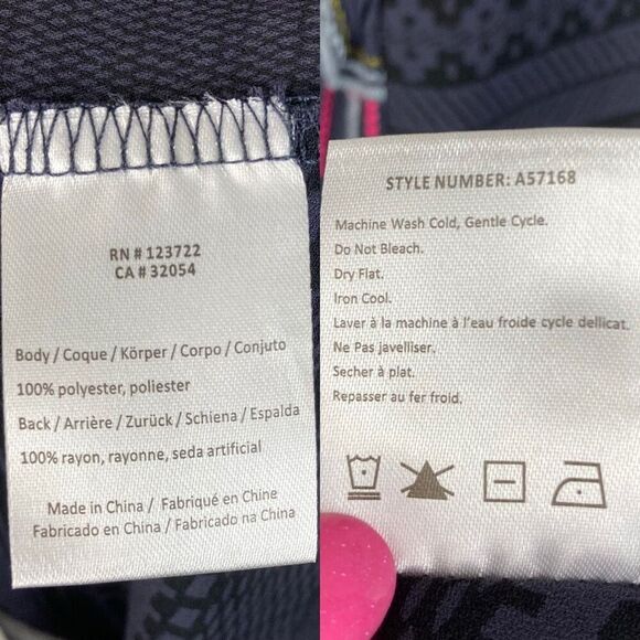 Anthropologie One September Barranco Embroidered Tunic Navy Boho Geo Cottage - L - Picture 9 of 9